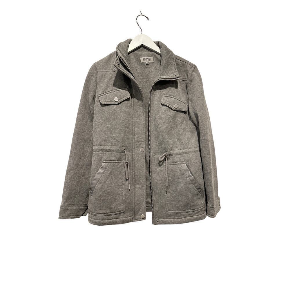 Kenneth Cole Size Small Grey Zipper Front Travel Outdoor Jacket with Pockets